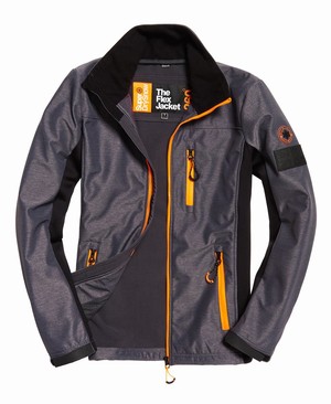 Superdry Flex 360 Bonded Track Férfi Kabát Sötét Szürke/Fekete | WMRSZ3698